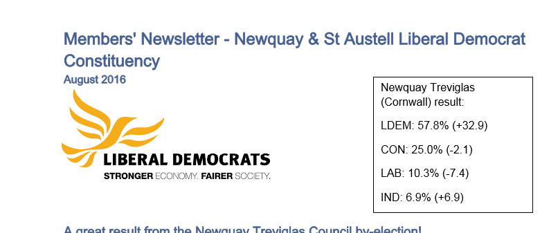 Chairman's Update - August 2016