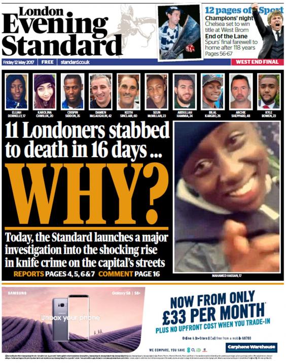 Turner calls for action on knife crime after 11 London deaths in a fortnight