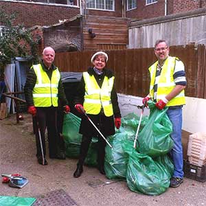 The LibDem community litter team – Nigel, Siobhán and Malcolm The LibDem community litter team – Nigel, Siobhán and Malcolm