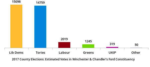 Liberal Democrats win popular vote and majority of county council seats in Winchester constituency