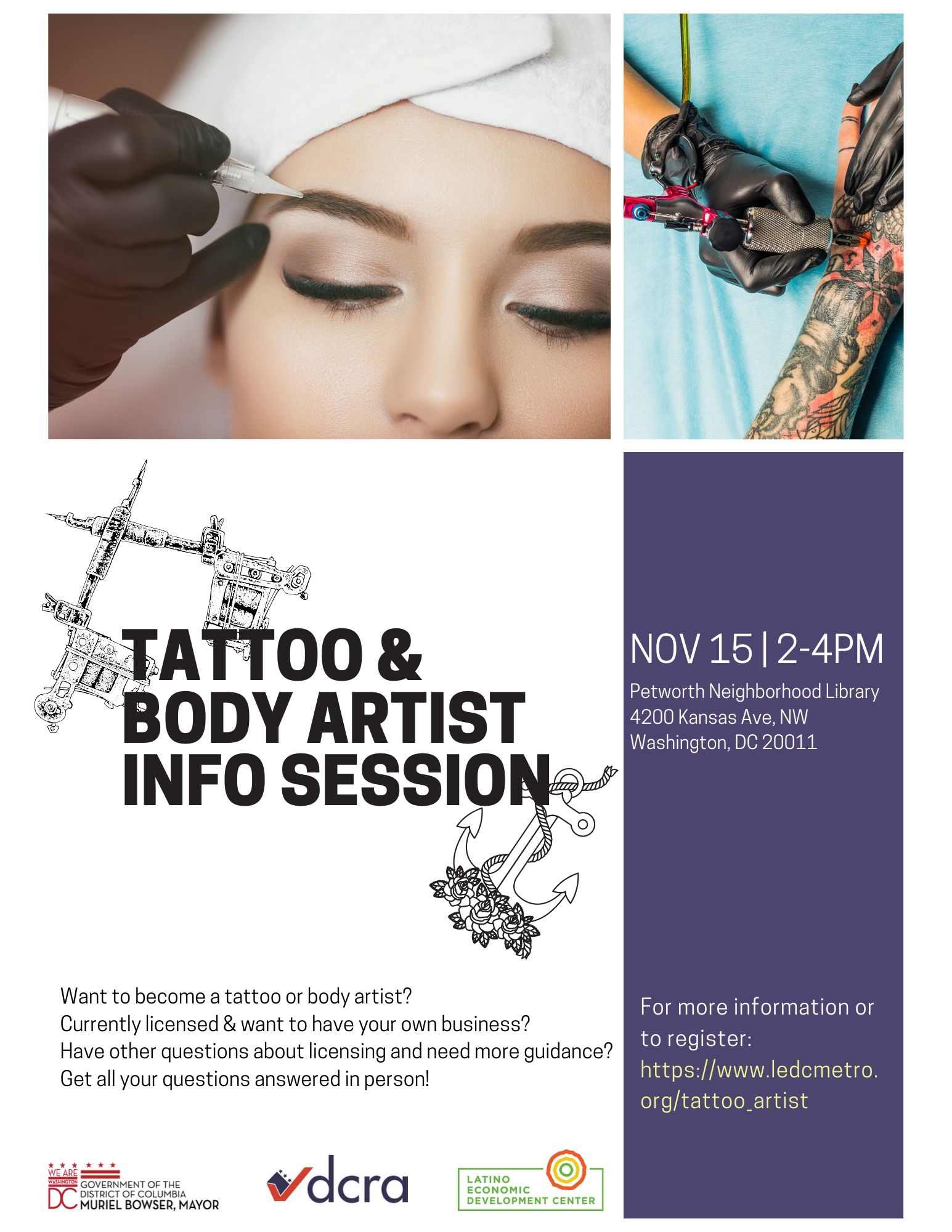 Tattoo & Body Artist Licensing Info Session