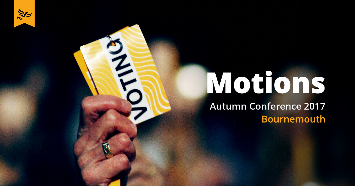Passed Motions - Autumn Conference 2017