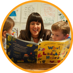 Jane reading to children