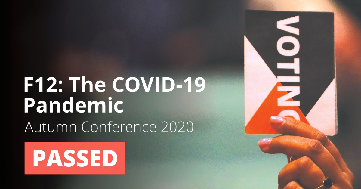 F12: The Government’s Response to the COVID-19 Pandemic