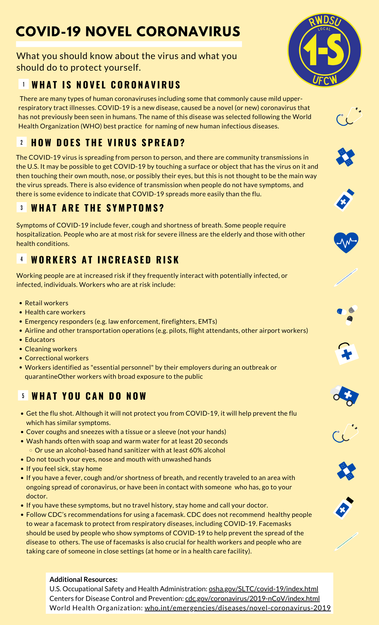 A message from your union on COVID-19 virus safety - Local 1-S