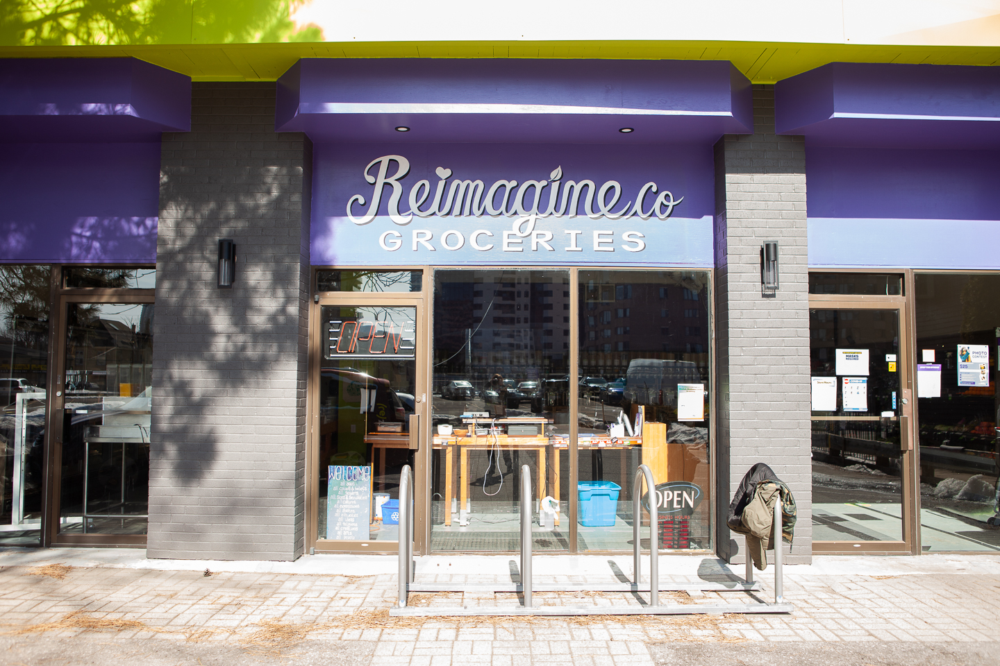 Reimagine Co. grocery storefront on 206 Piccadilly St., London