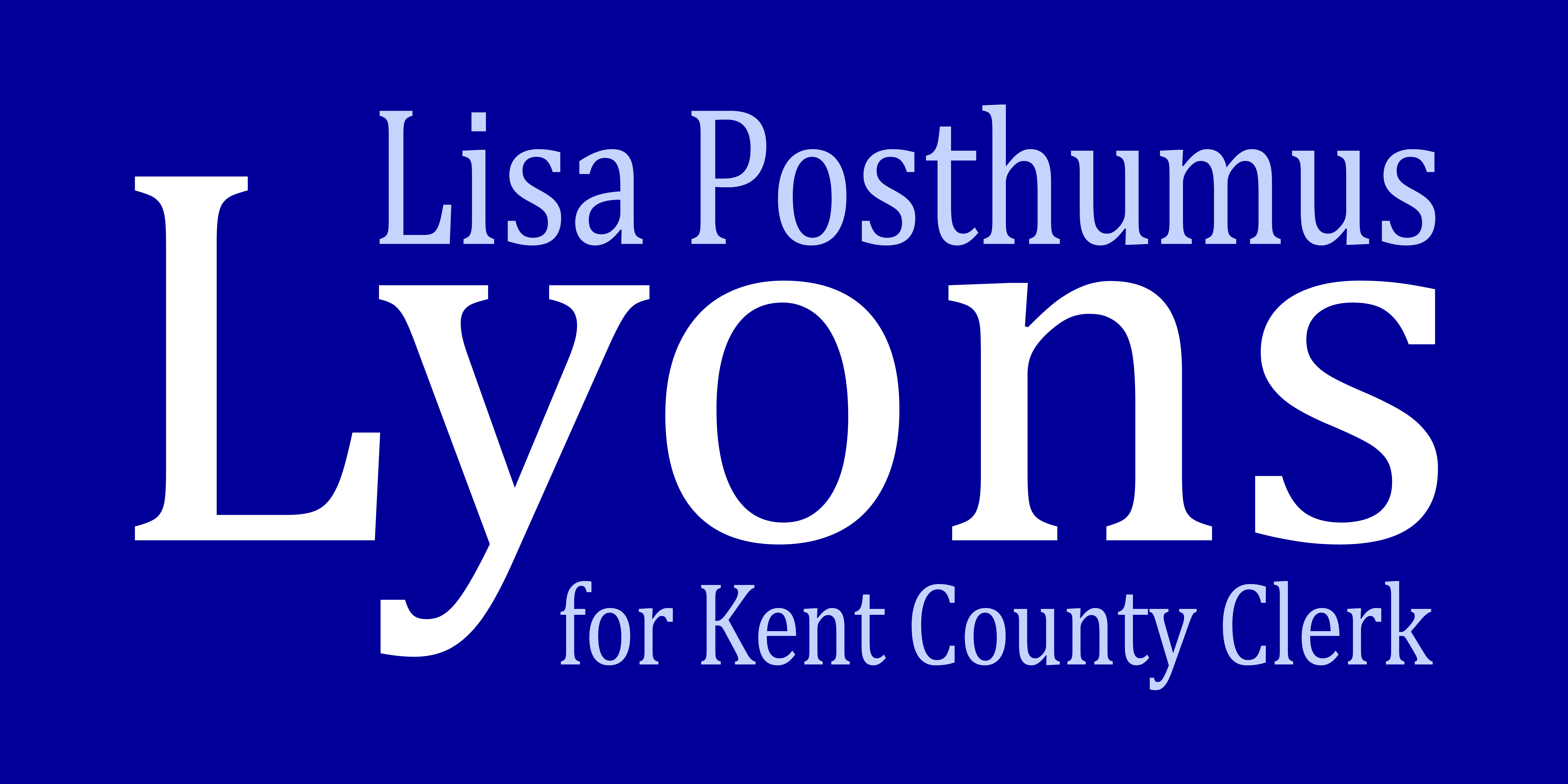 Issues Lisa Posthumus Lyons for County Clerk