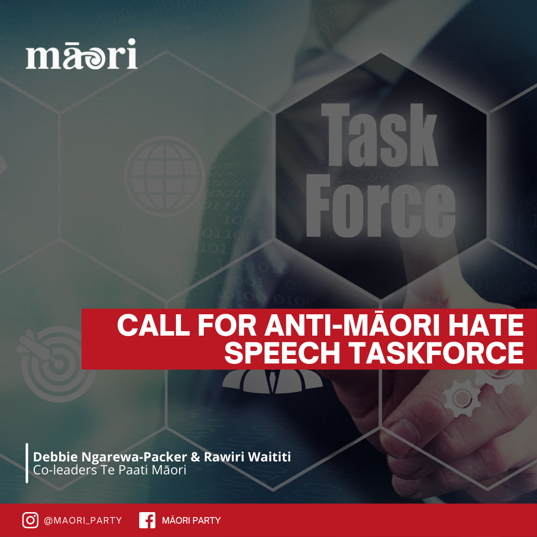 Te Pāti Māori call for joint taskforce to investigate anti-Māori hate speech from white supremacist organisations