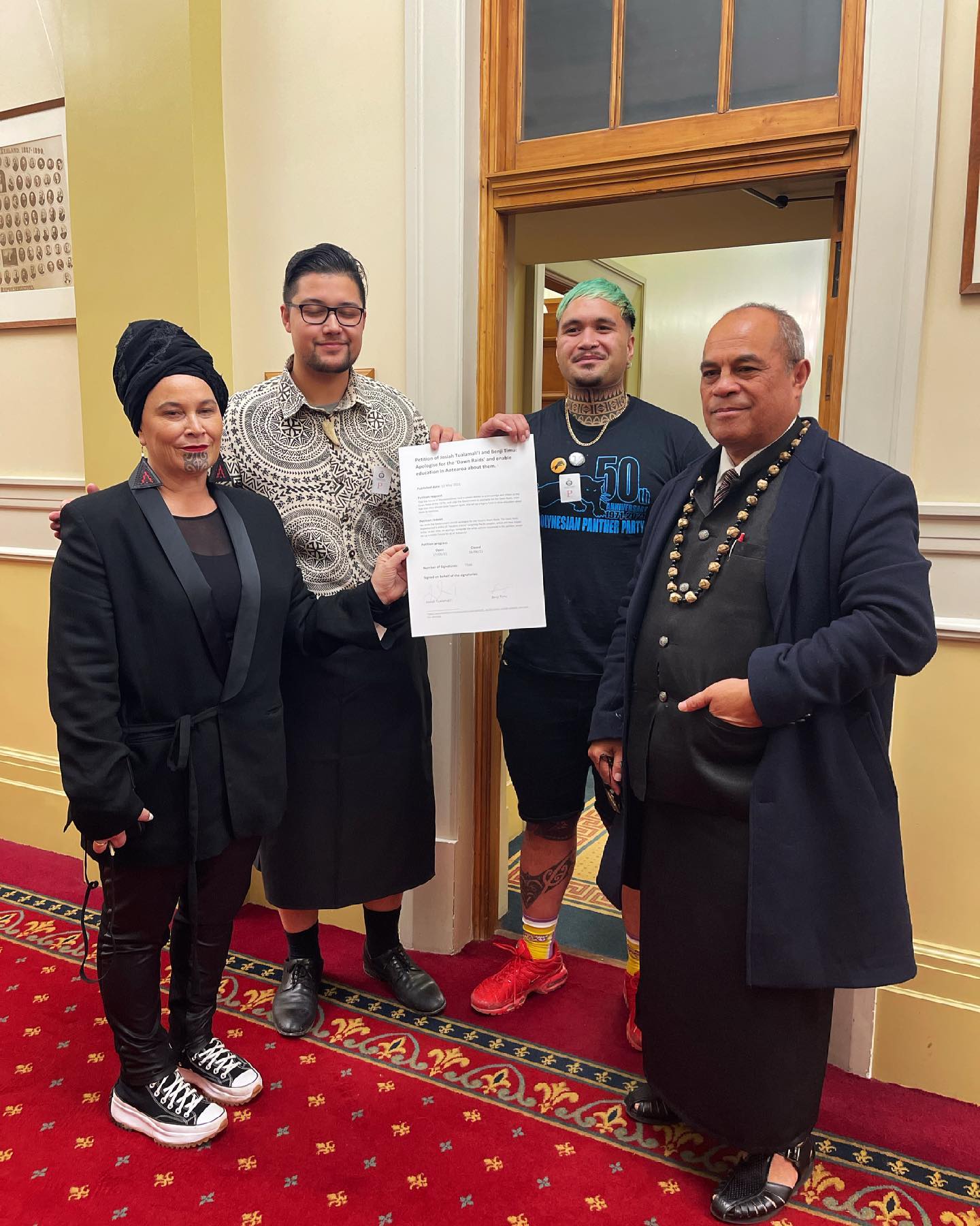 Te Pāti Māori to receive ‘Dawn Raids’ Petition on Parliament steps at 1pm