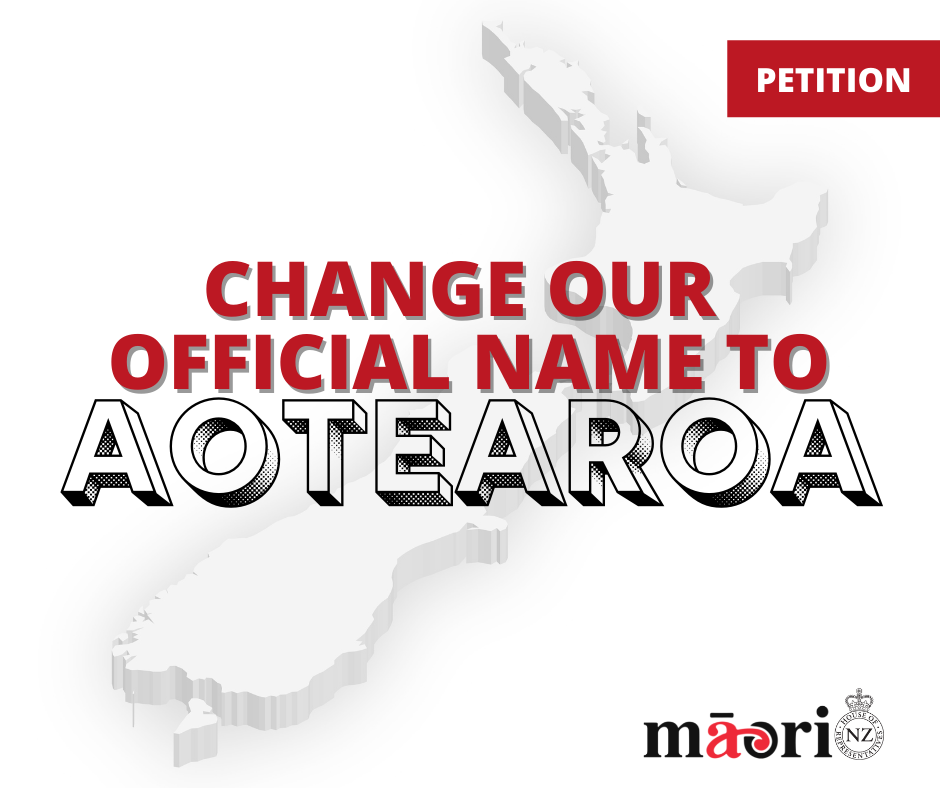 Change our official name to Aotearoa