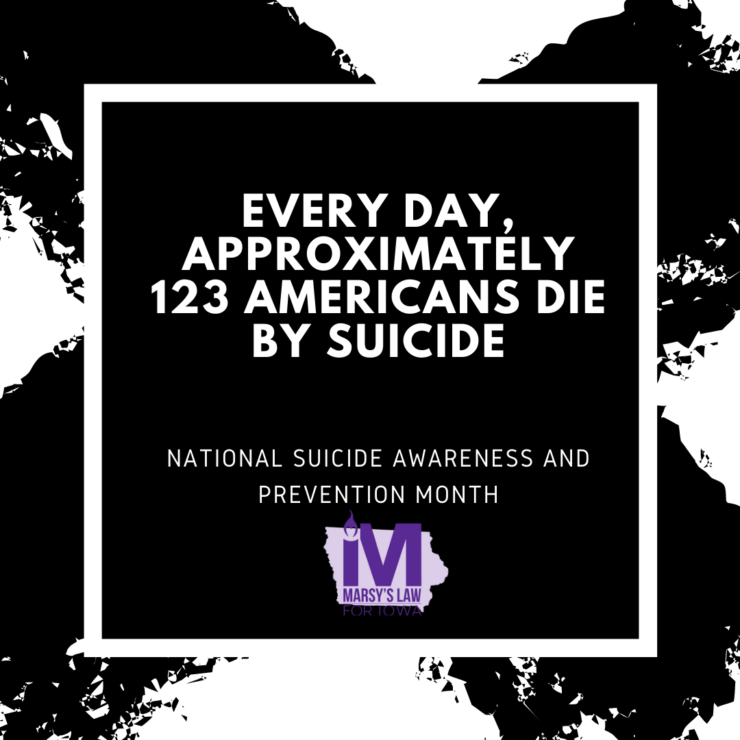 Suicide Prevention Month Marsy's Law for Iowa
