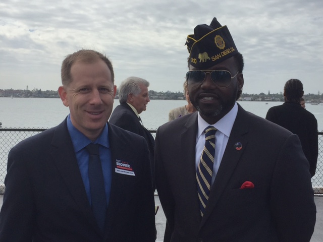 Commemmorating out heroes aboard the USS Midway with the National Association of Black Veterans and American Legion Post 310 Commander Carletus Patrick