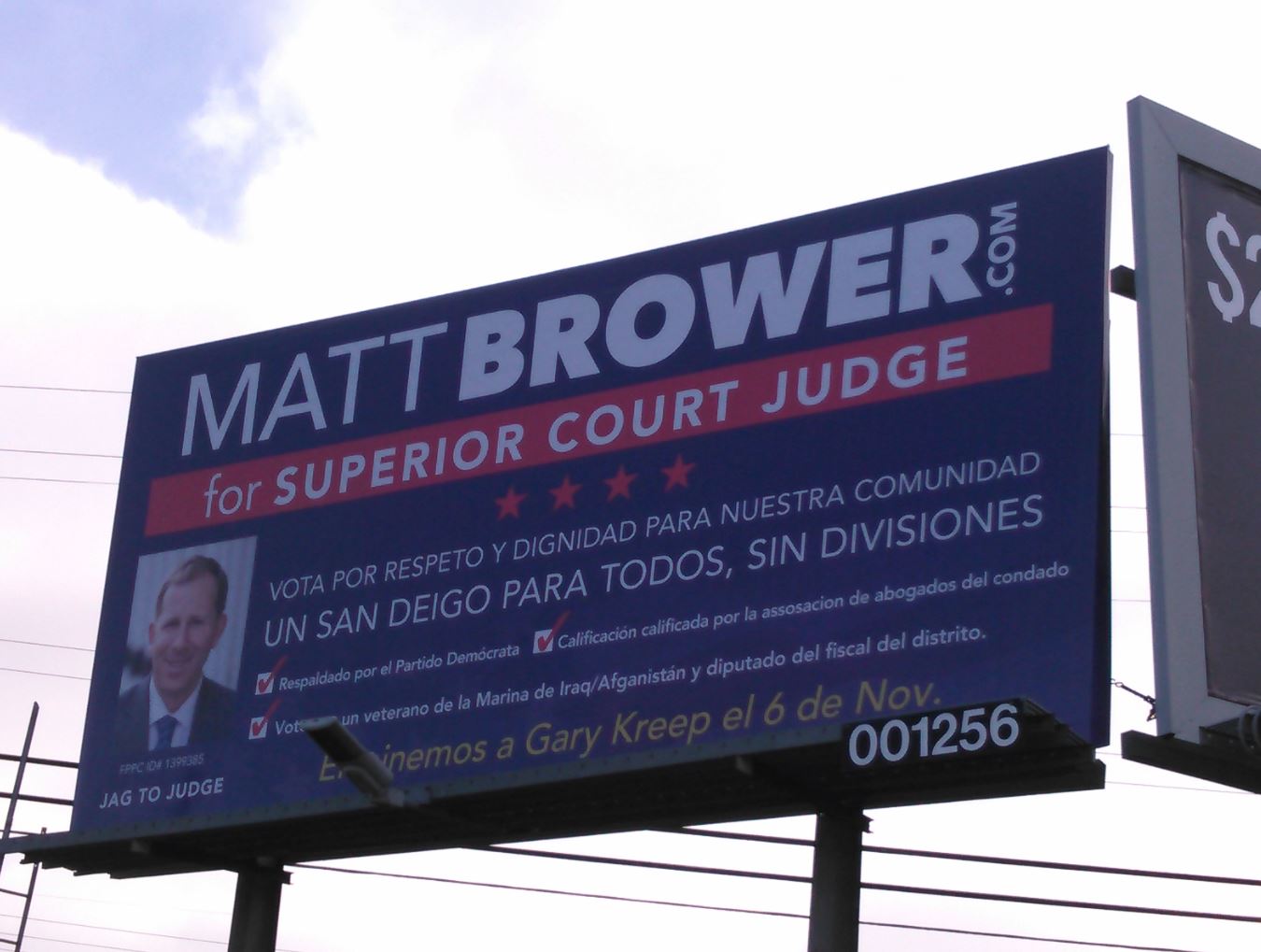 Brower 4 Judge Billboard in National City Oct 18