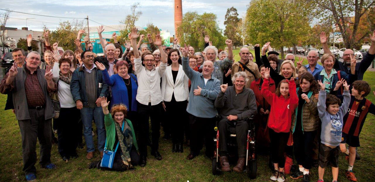 East-West_Link_Defeated_Celebration_attending_rally_Bandt_volunteers_small_and_cropped.jpg