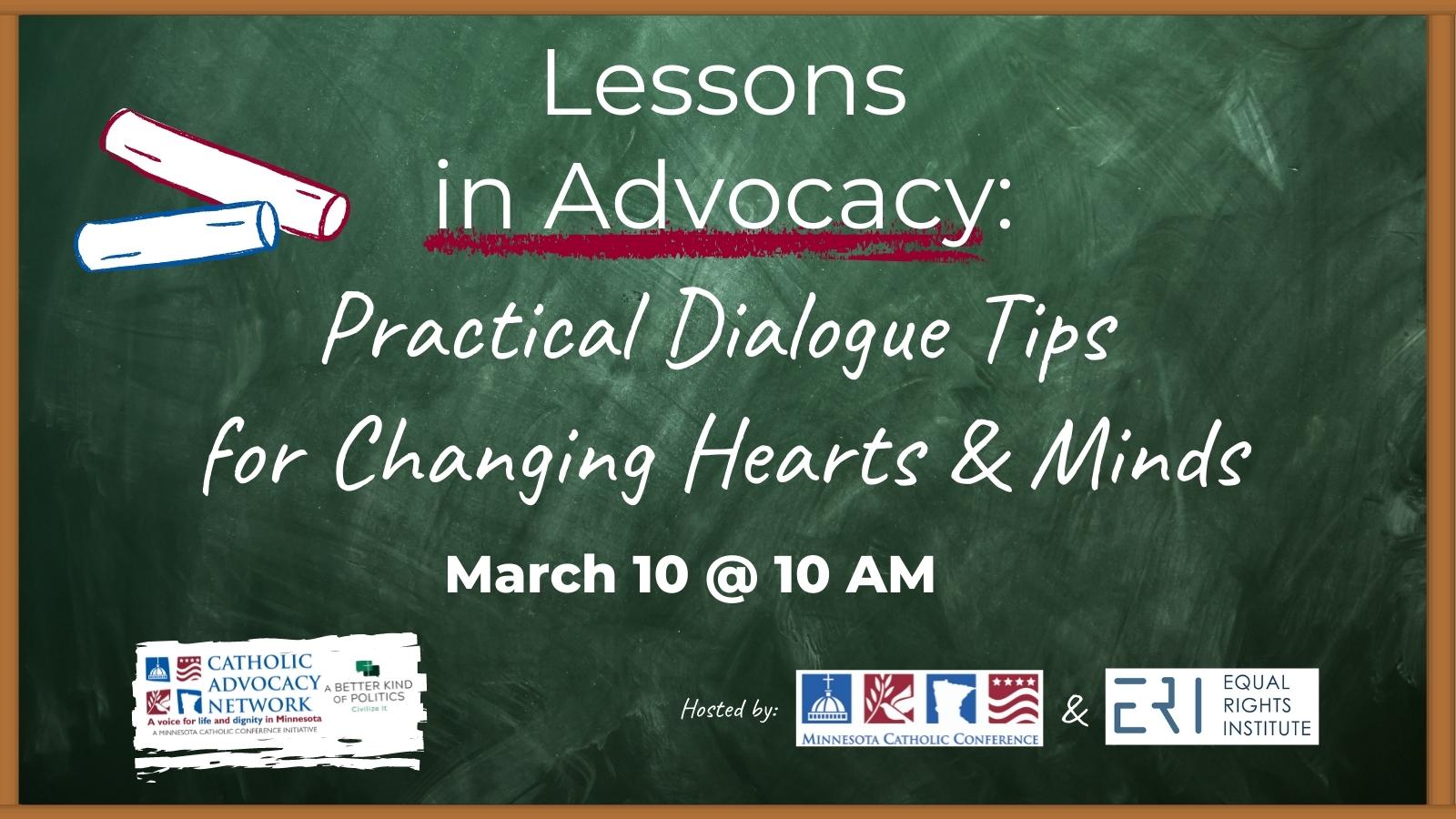 Lessons in Advocacy: Dialogue Tips - Minnesota Catholic Conference