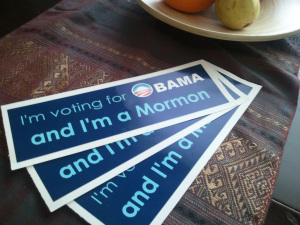 I'm voting for Obama bumper sticker, by JRM