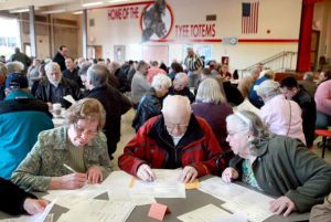 Republican caucus, by Ken Lambert of the Seattle Times