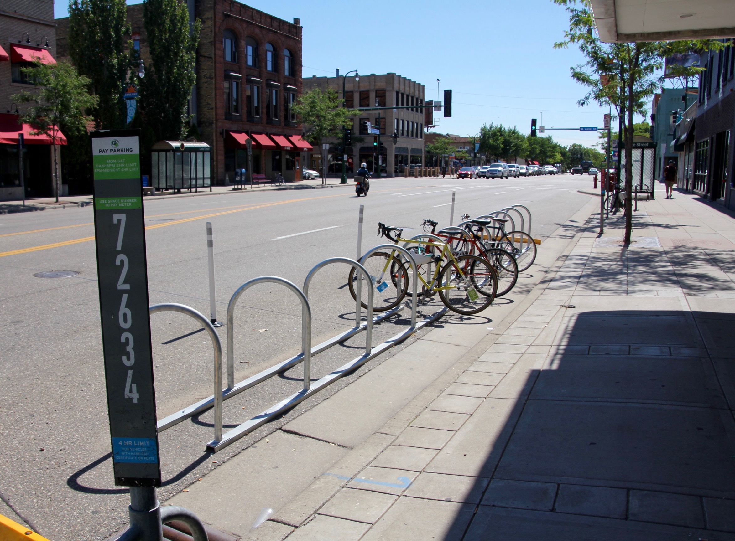 Onstreet Bicycle Parking at LynLake Minneapolis Bicycle Coalition