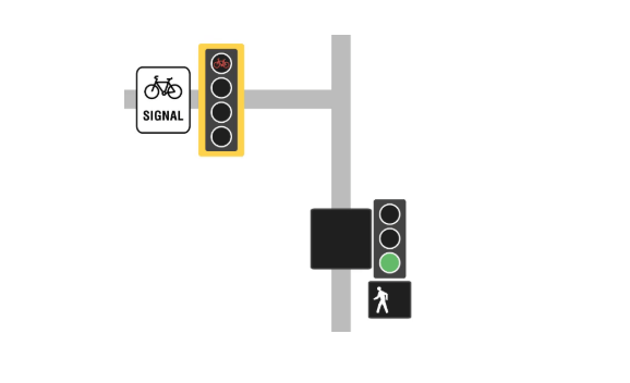 Washington Ave bike lane signals need to be changed