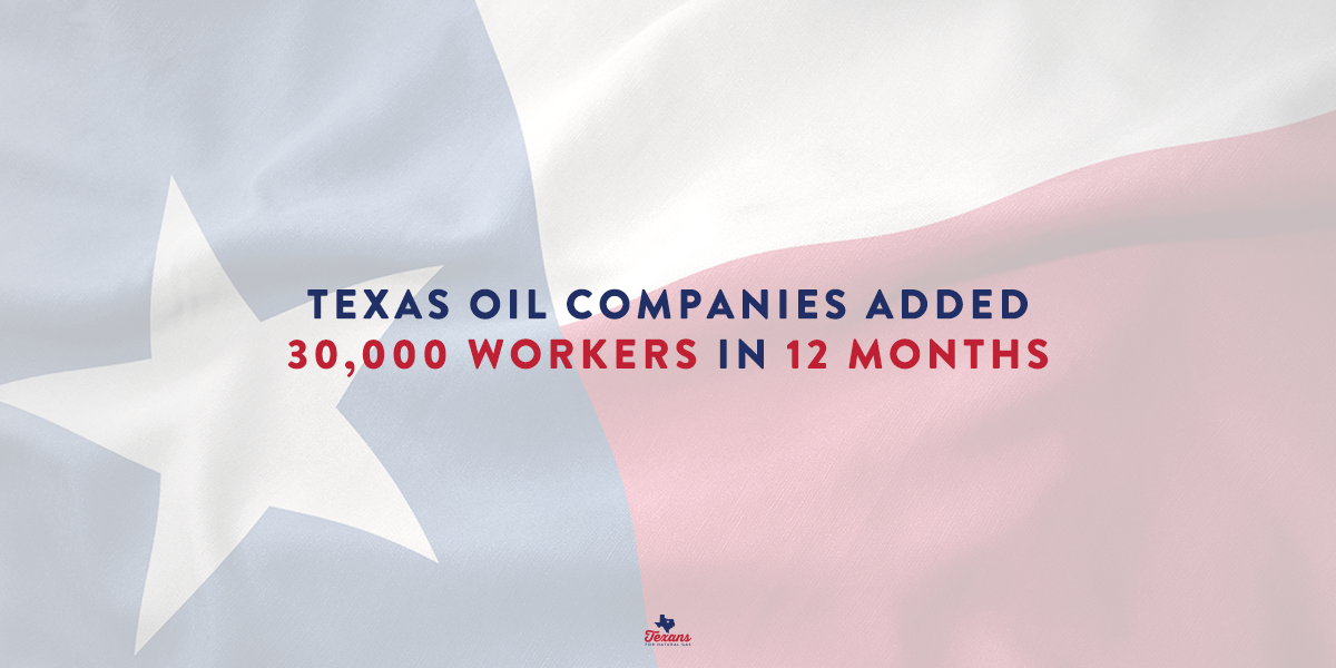 Texas Oil Companies Add 30,000 Workers in 12 Months Texans for