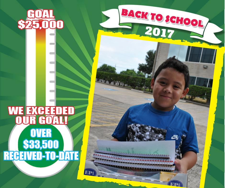 NAM Exceeds Goal for Back to School Drive!