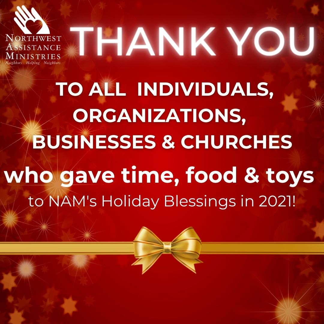 We are so grateful for your gifts of time, food & toys!