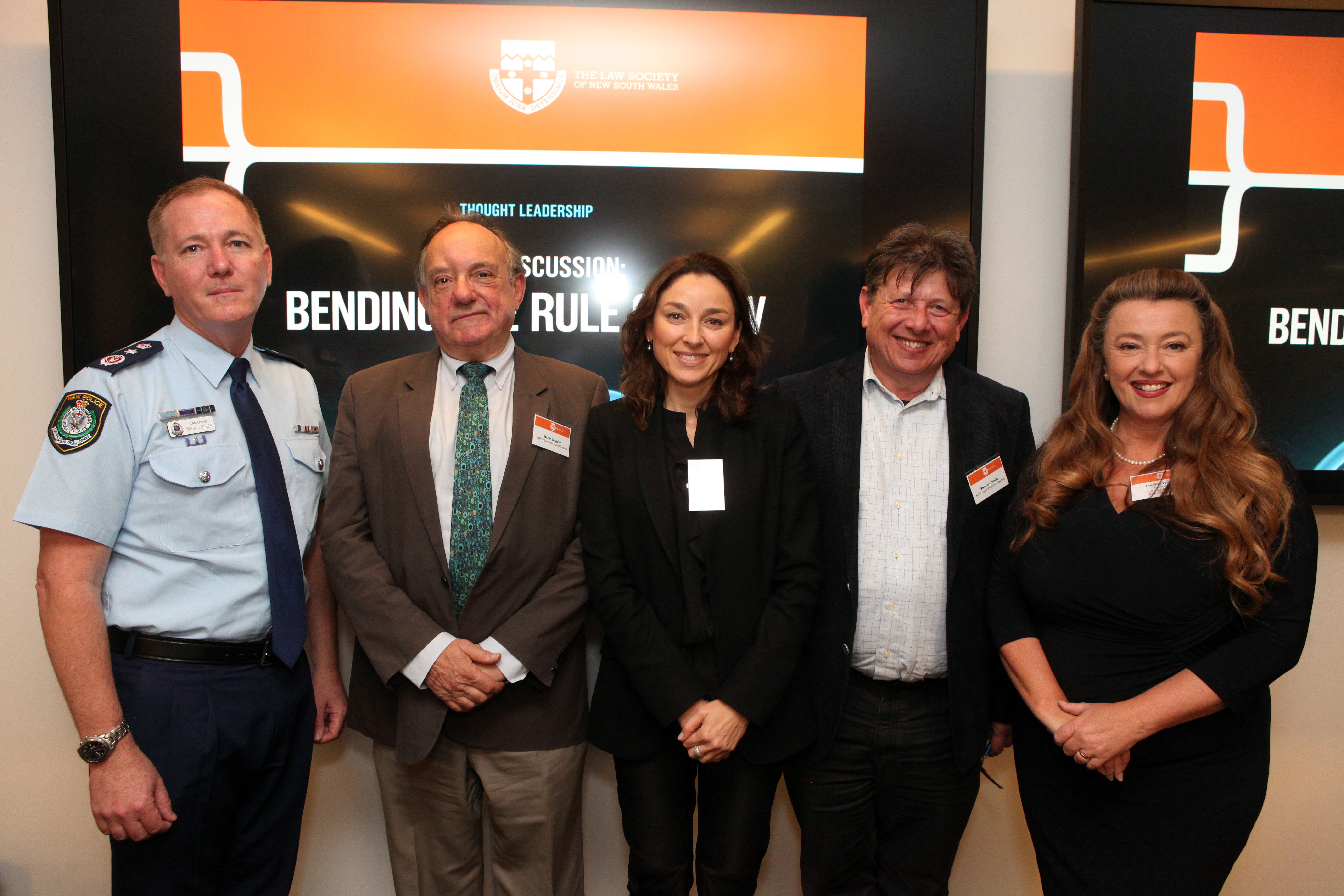 Mick Fuller, Martin Krygier, Peggy Dwyer, Stephen Blanks, and Pauline Wright