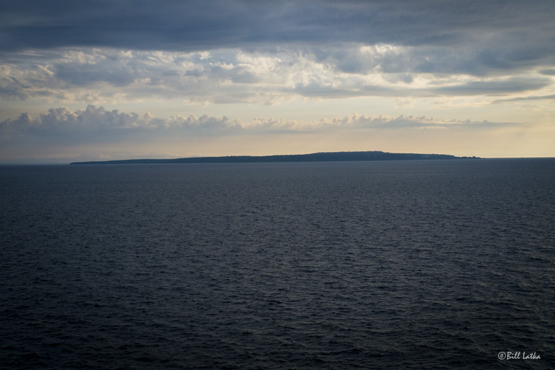 Mackinac Island surrounded by Lake Huron