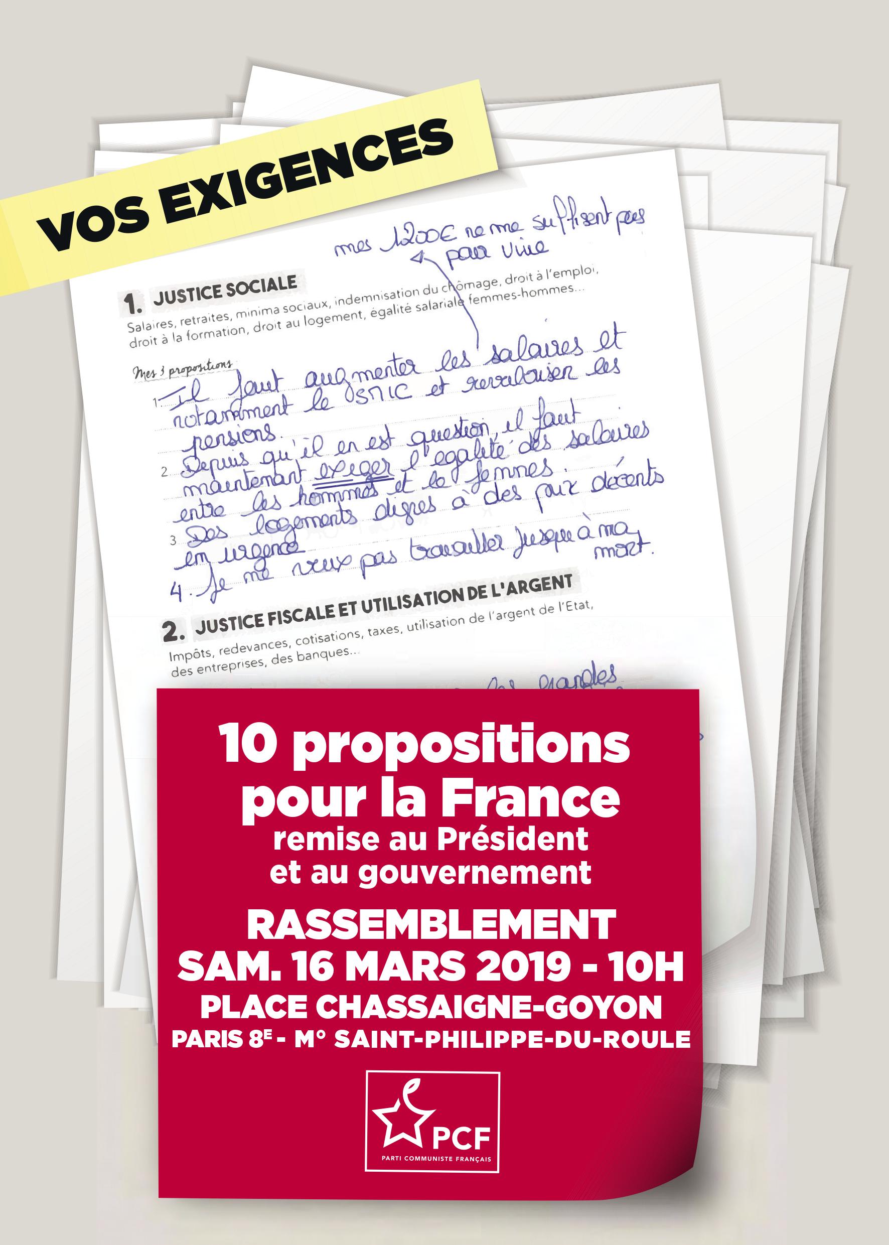 Combien De Personne Portent Mon Prénom En France 10 propositions pour la France - Site Internet du P.C.F.