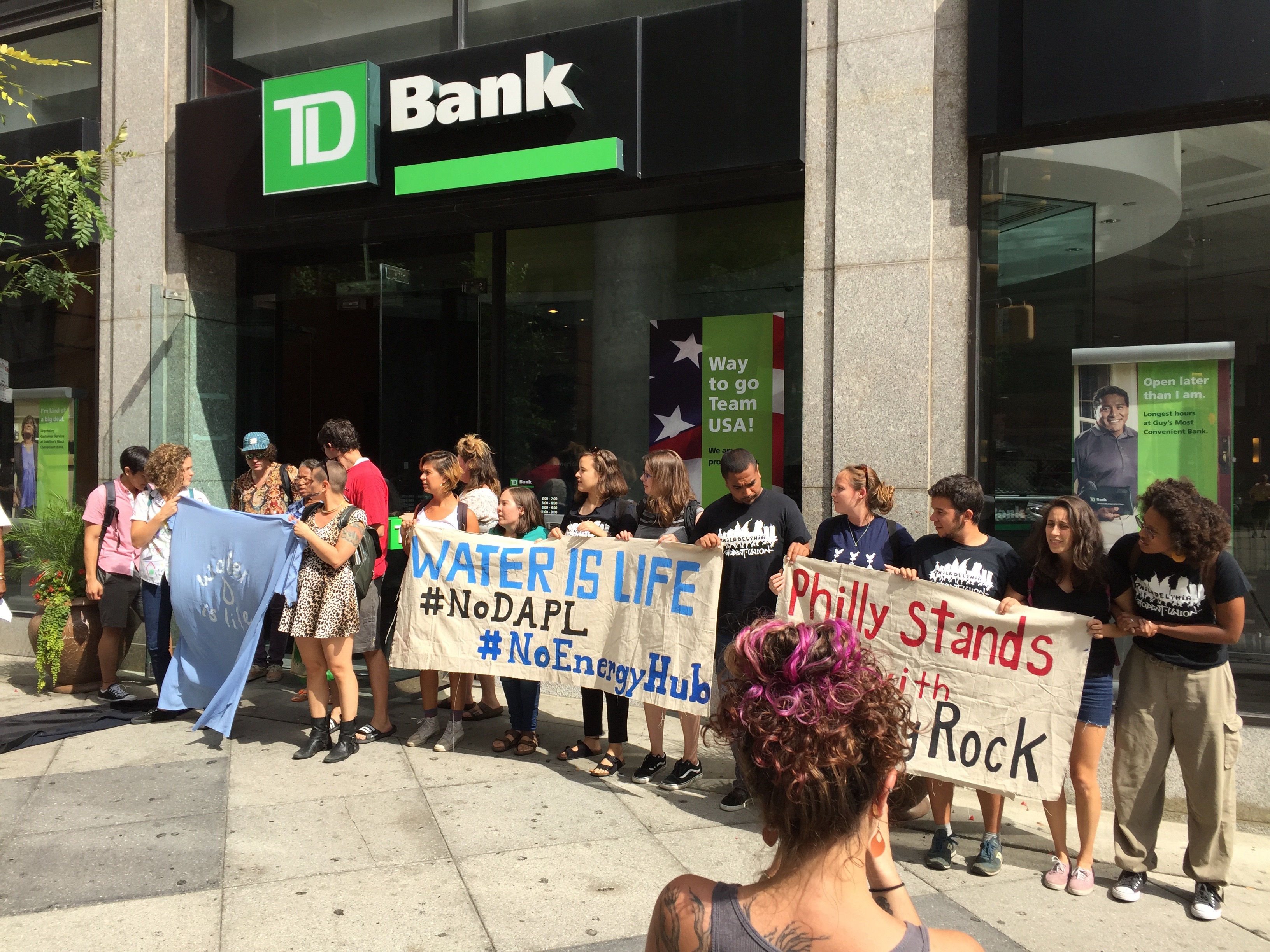 Banners Outside TD Bank