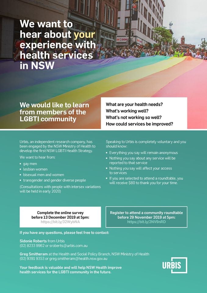 NSW Ministry of Health LGBTIQA+ Survey