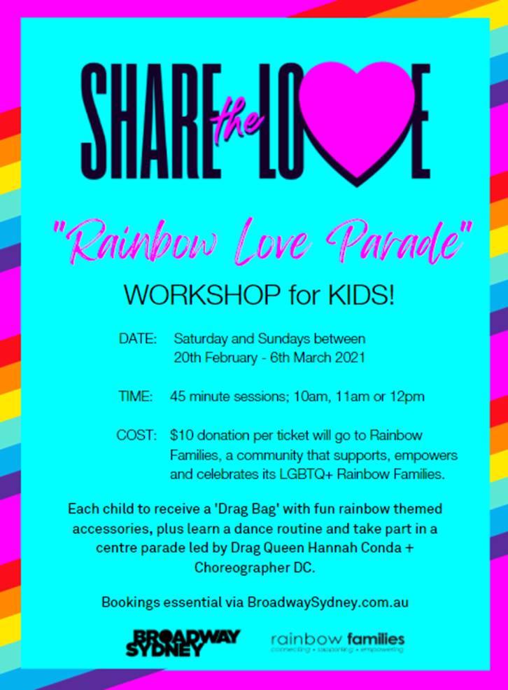 Kids Rainbow Love Parade At Broadway