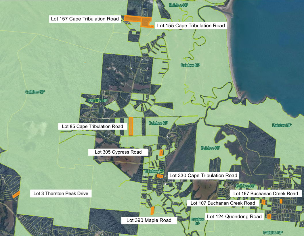 FAQ's for Daintree’s Lot 85 and Lot 167 Rainforest 4