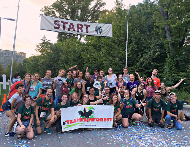 Group shot of #TeamRainforest at starting line.