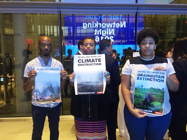 Yale students disrupt a Pepsi networking event on campus.