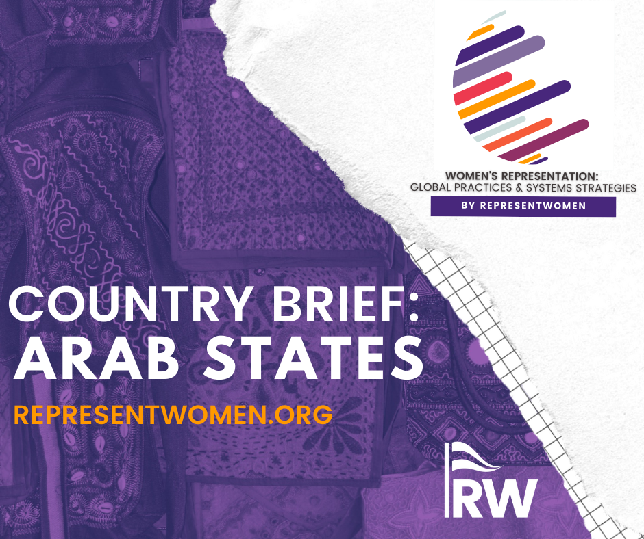 December 10 - 2021 Introducing RepresentWomen’s latest International Research on Women’s Representation in Arab States