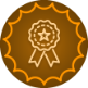 The Premiere Patriot Bronze badge is earned by reaching level 1. Premiere Patriot Bronze