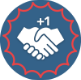 The Recruit badge is earned by using your unique recruiter link. Recruit