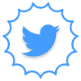 The Twitter badge is earned by following us on Twitter. Twitter