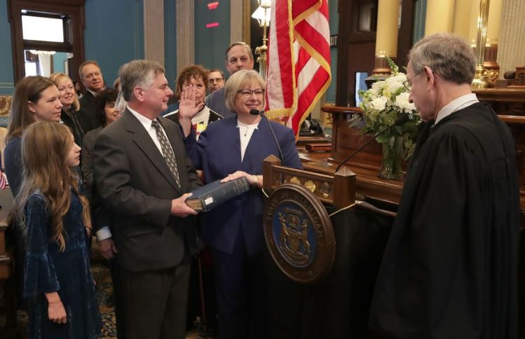 Senator Rosemary Bayer and family