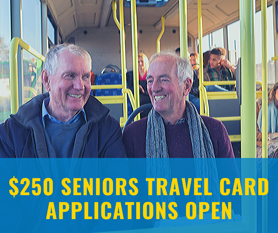 $250 Regional Seniors Travel Card Image