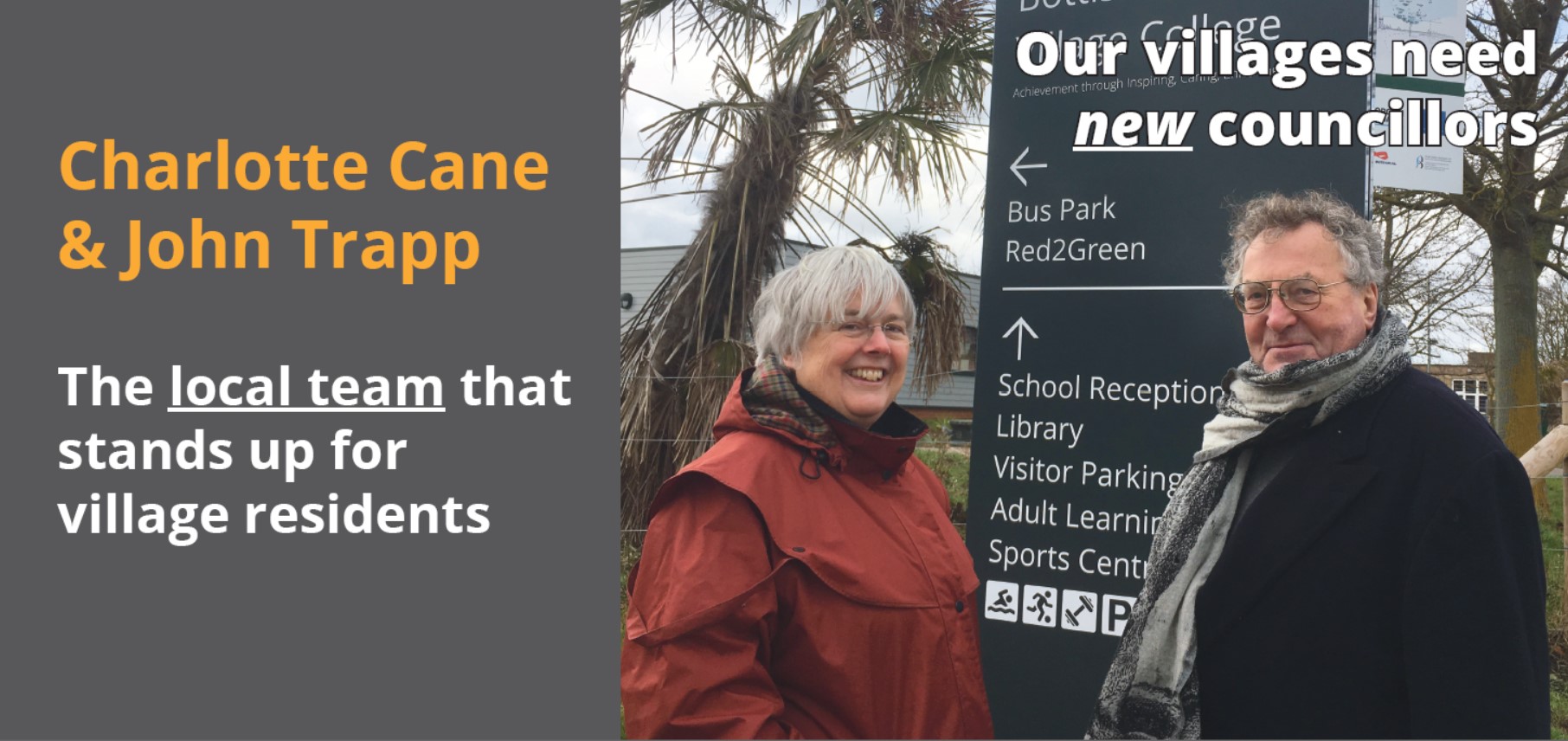 Charlotte Cane and John Trapp John Trapp and Charlotte Cane your Lib Dem Candidates for Bottisham