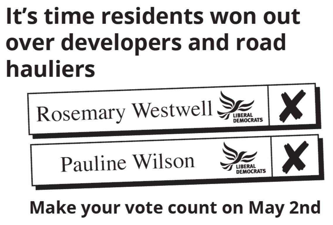 Stretham Ward - Vote Rosemary Westwell and Pauline Wilson Liberal Democrat Stretham Ward - Vote Rosemary Westwell and Pauline Wilson Liberal Democrat