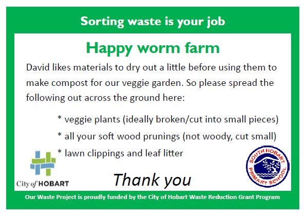 Poster to help people manage their green waste