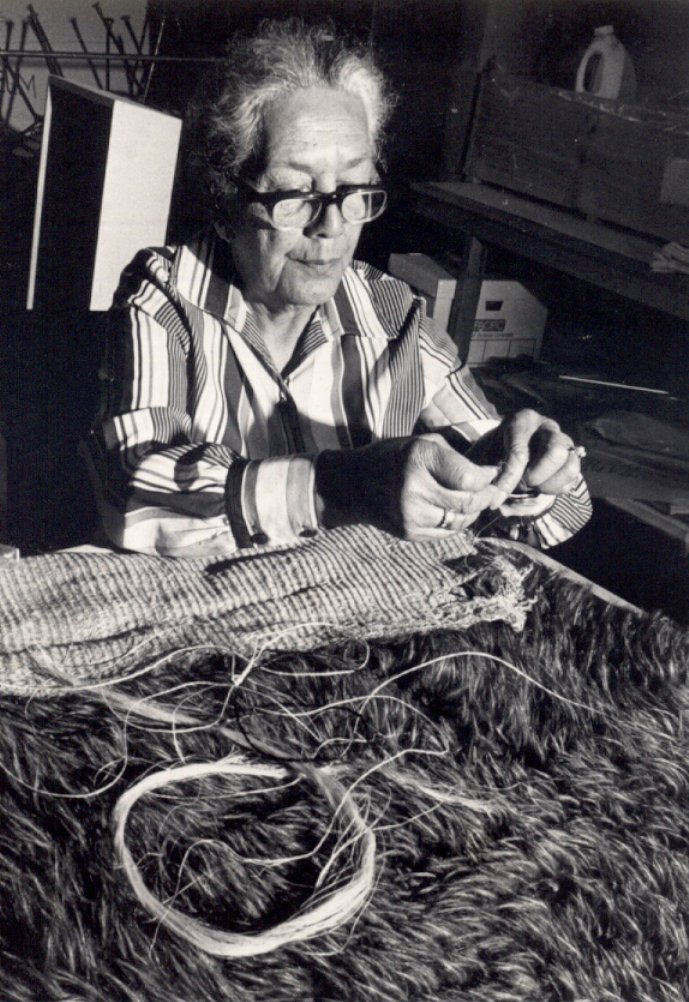 Aunt_Marj_Rau-Kupa_Working_On_Museum_Cloak_1983.jpg