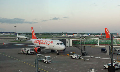 Airplane ready for boarding