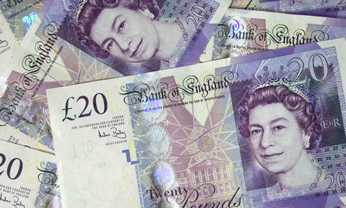 Spending money £20 notes