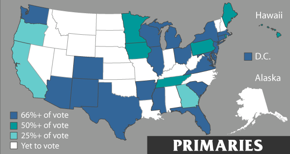 Green Party primaries map