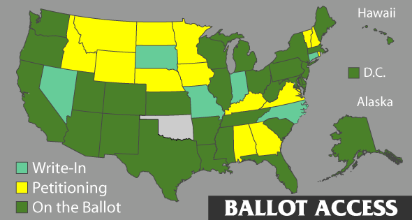 Ballot Access Map