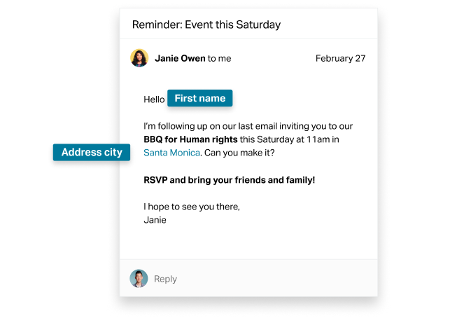 Move your supporters to action with targeted communications